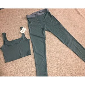 Casual Workout Sets Two Piece Outfits for Women Ribbed
